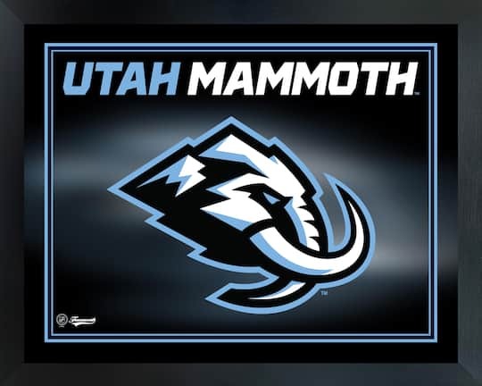 Utah Mammoth Framed 16" x 20" PhotoGlass Logo Print 20" x 16